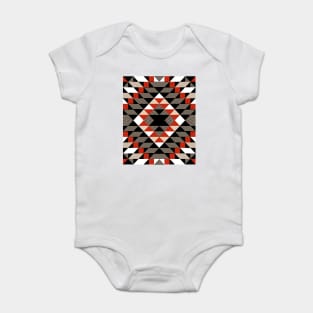 Native Tribal Red Pattern Baby Bodysuit